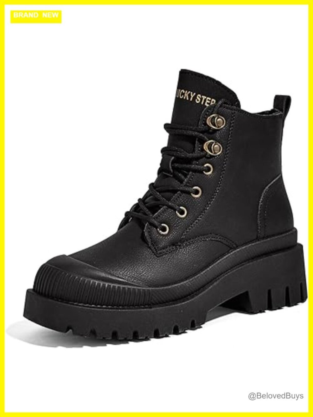 Women's Platform Ankle Boots Zipper Combat Thick Lug Sole Chunky Wedge Booties